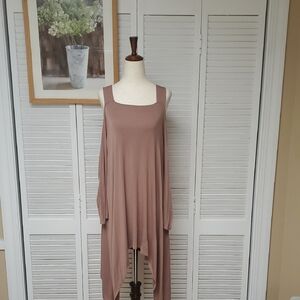 Issac Liev Cold- Shoulder Jersey Asymetric Pullover Top Size 3 XL